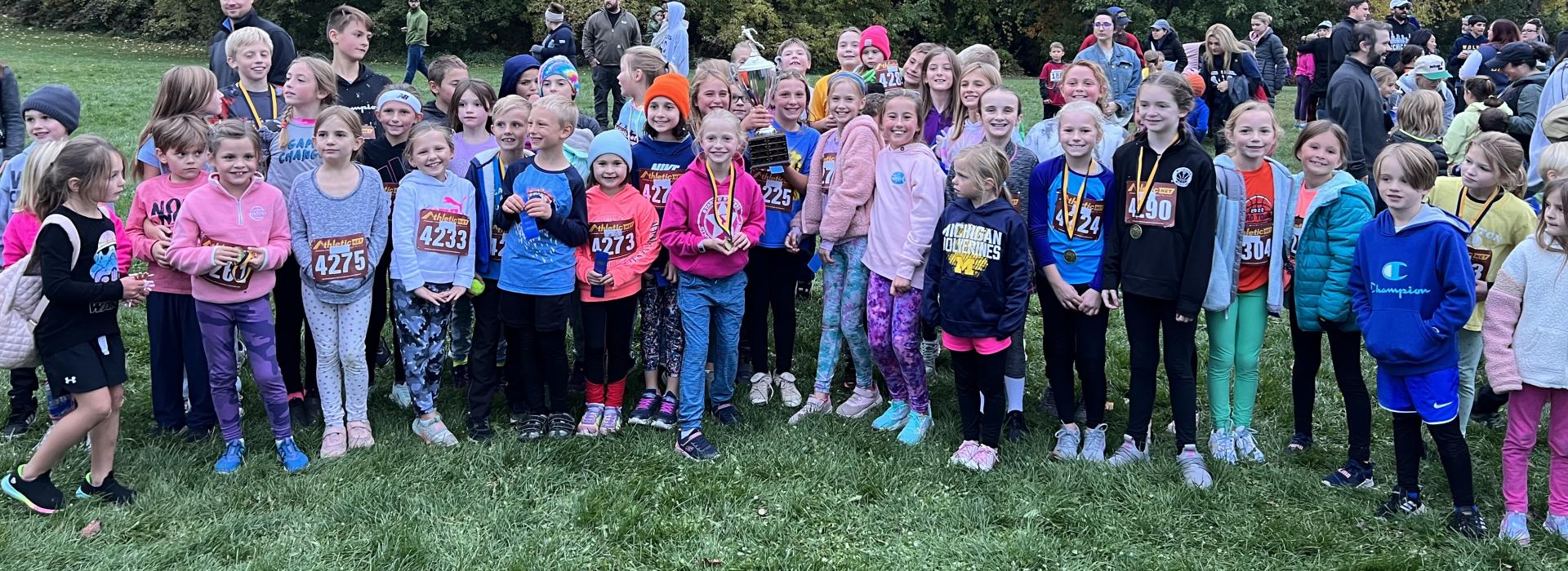 Runners from winning school Clarkston Elementary